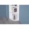Basicwise Durable 4-Tier Wooden Corner Bookshelf, Perfect for Tiny Home, Shelves for Bedroom, Classroom, White QI003553.W - alternate 2